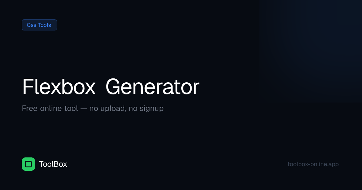 CSS Flexbox Generator - Visual Flexbox Builder Free