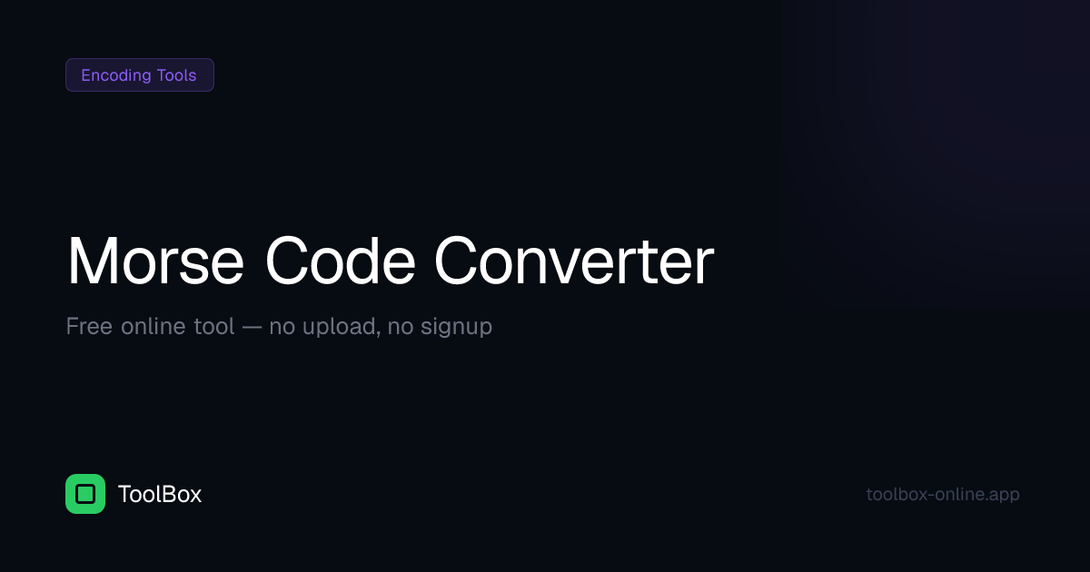 Morse Code Converter - Encode and Decode Morse Free