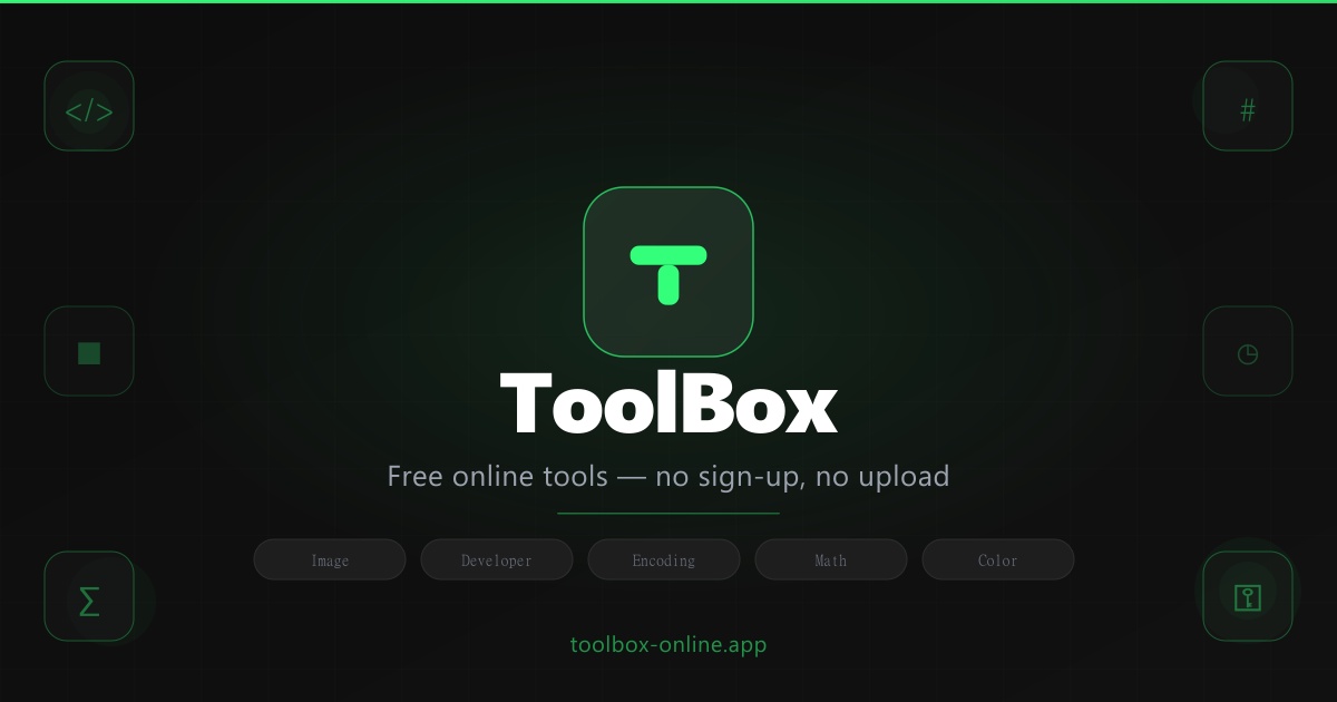 Free Online Tools – 186 Tools, No Registration | ToolBox